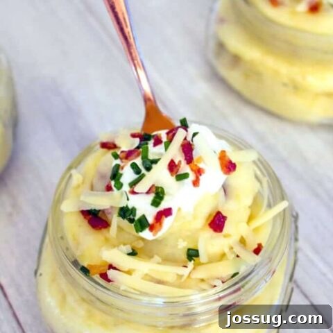 Loaded Mashed Potatoes in Jars