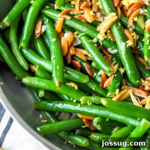 Green Beans with Toasted Almonds and Lemon