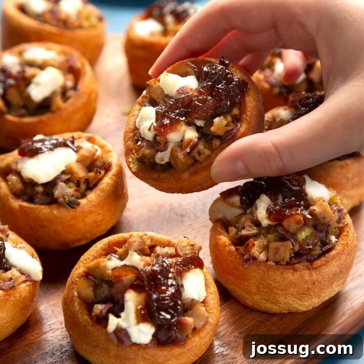 Mini Yorkshire Puddings with Vegetarian Stuffing