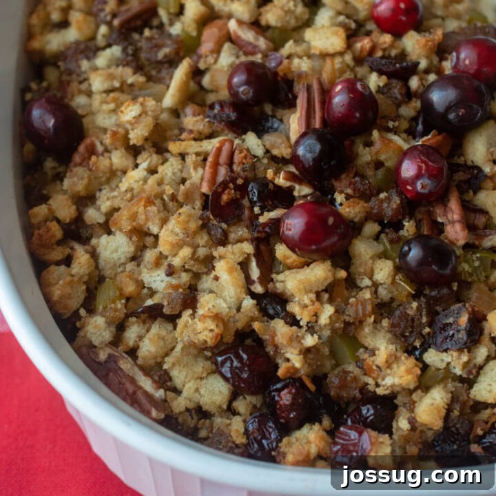 Cranberry Sausage Stuffing (Sweet and Savory)