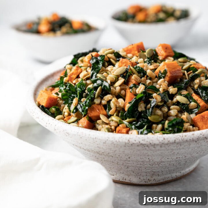 Farro Sweet Potato Salad | Vegan Holiday Side Dish