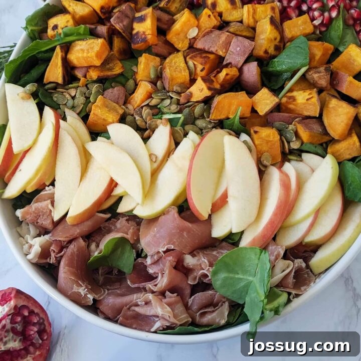 Fall Cobb Salad with Rosemary and Apple Cider Vinegar Dressing