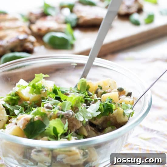 Creamy French Potato Salad with Dijon Mustard Vinaigrette (Vegan, Gluten-Free, Dairy-Free)