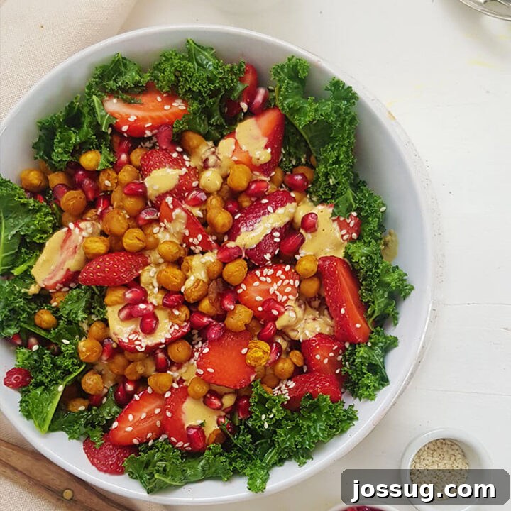 VEGAN KALE SALAD WITH TAHINI DRESSING (High Protein)