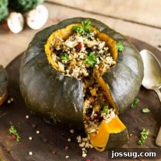 Vegetarian Stuffed Buttercup Squash