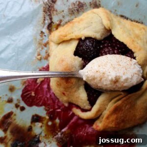 Blackberry Crostata ready to be served