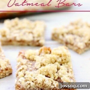 Raspberry Jam Oatmeal Bars on a cooling rack
