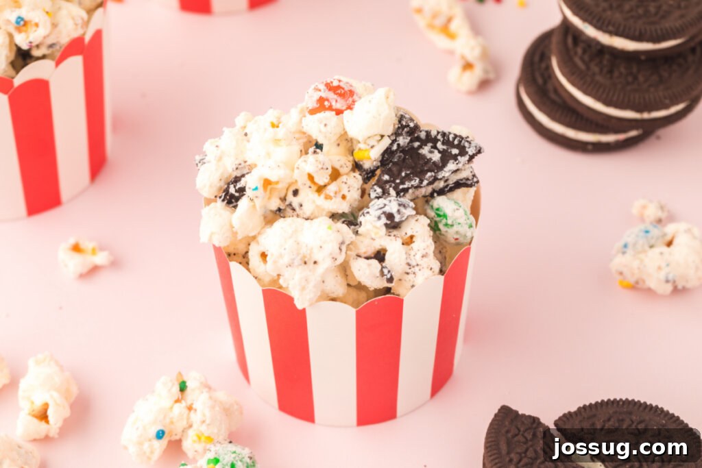 Funfetti Popcorn Treat 6 birthday cake popcorn mix in small party cup