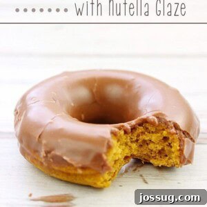 Decadent Pumpkin Donuts with Chocolate Hazelnut Glaze 2 Pumpkin Donuts with Nutella Glaze