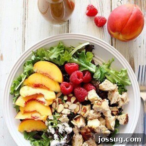 Peach & Raspberry Chicken Salad