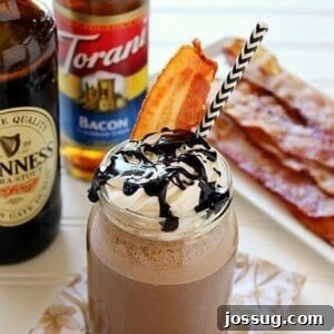 Funky Junction Milkshake garnished with bacon
