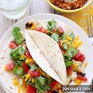 Margarita Chicken Tacos on a white plate