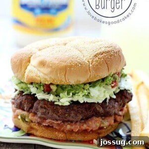 Finished Tijuana Burger ready to be served