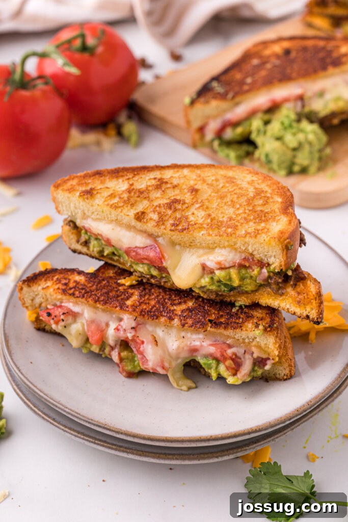 Grilled Taco Melt 4 taco grilled cheese on plate