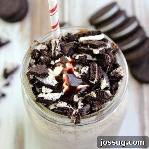 OREO Avalanche Shake 2 OREO Overload Milkshake finished with whipped cream and crushed cookies