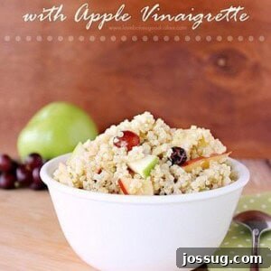 Orchard Quinoa Delight with Tangy Apple Dressing 2 Fruit & Almond Quinoa with Apple Vinaigrette