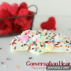 Love Note Chocolate Bark 2 Conversation Heart Bark - A delicious and easy Valentine's Day treat