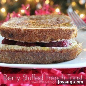 Berry Stuffed French Toast with fresh berries