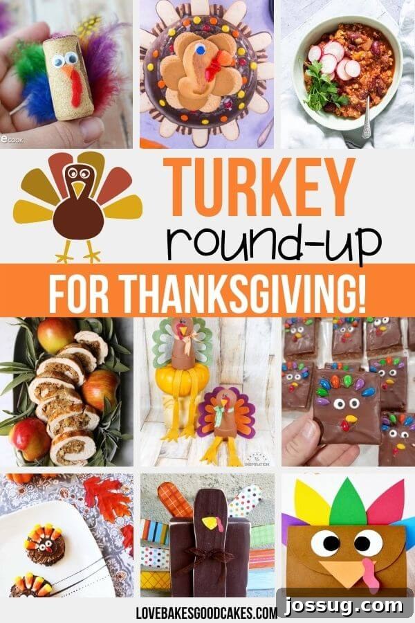 30 Turkish Twists for Your Thanksgiving Table 2 A vibrant collage showcasing various turkey-inspired crafts, DIY decorations, and delicious Thanksgiving recipes, including roasted turkey, cupcakes, and playful kid-friendly projects, perfect for holiday planning.