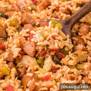 closeup of jambalaya