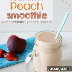 Summer Peach Berry Delight 2 Strawberry Peach Smoothie