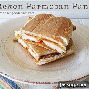 Deliciously golden-brown Chicken Parmesan Panini, freshly pressed with melted cheese and rich marinara sauce.