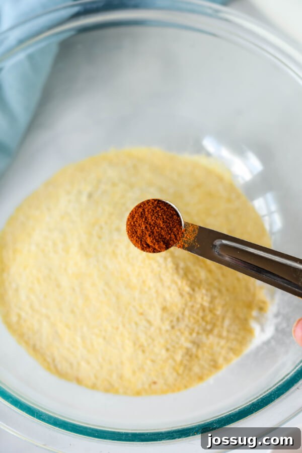 adding cayenne pepper to cornmeal