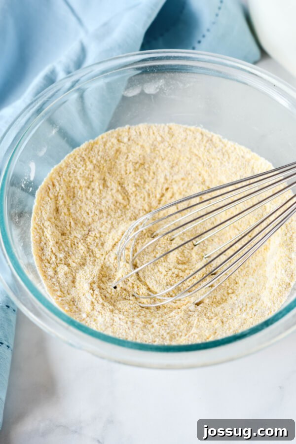 whisking the cornmeal mixture together