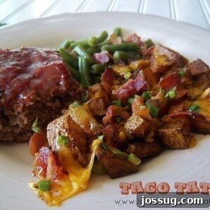 Loaded Taco Potatoes 3 Delicious and crispy oven-baked Taco Tatos, a perfect Tex-Mex side dish