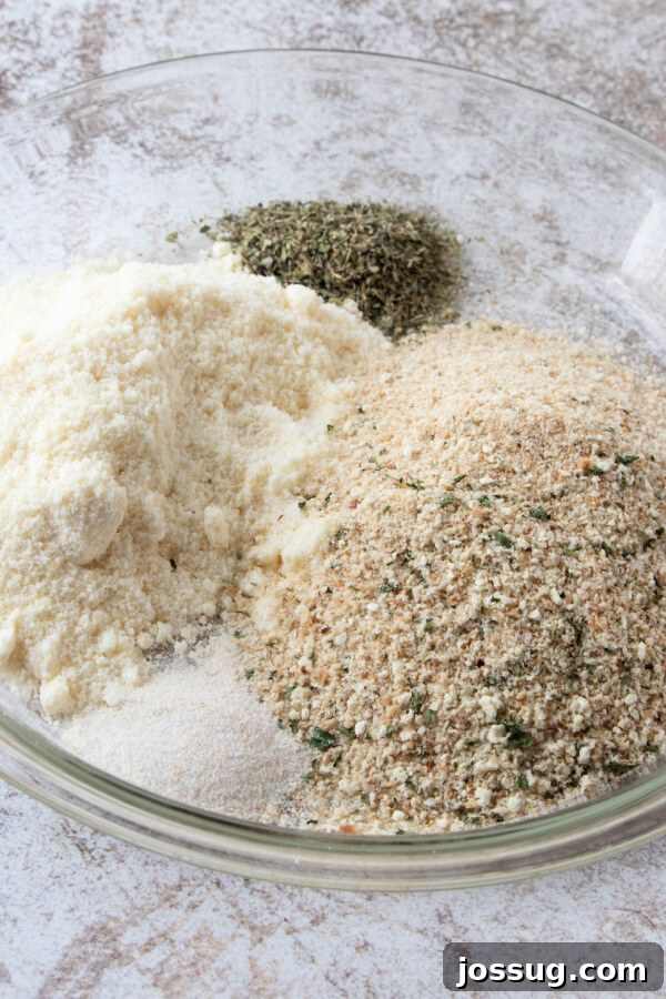 Ingredients being coated before mixing