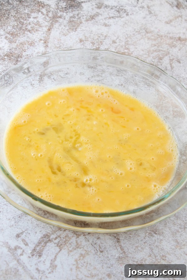 Egg Mixture in pie plate