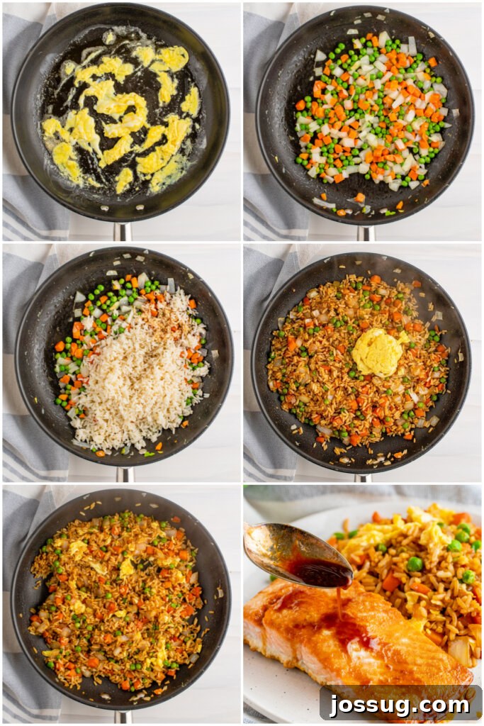 steps how to make veggie fried rice