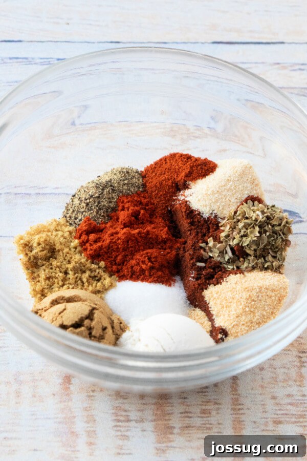 DIY Taco Spice Mix 3 Assortment of vibrant spices in individual glass bowls, ready to be mixed for homemade taco seasoning