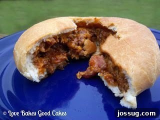 Countdown to 2013: 2012's Best Entrees 2 BBQ Bacon Cheeseburger Buns - Image of delicious burger buns