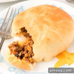 One BBQ Bacon Cheeseburger Bun on a plate