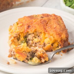 mexican cornbread casserole on plate