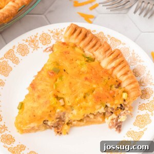 slice of roast beef quiche on plate