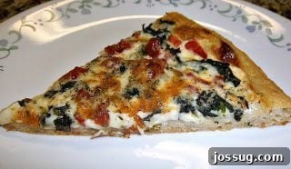 Garden Fresh Tomato and Spinach Alfredo Pizza 2 Tomato Spinach Alfredo Pizza close-up