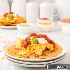 breakfast tostada on plate