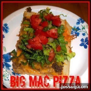 Mac Attack Pizza 2 Big Mac Pizza ready to be served