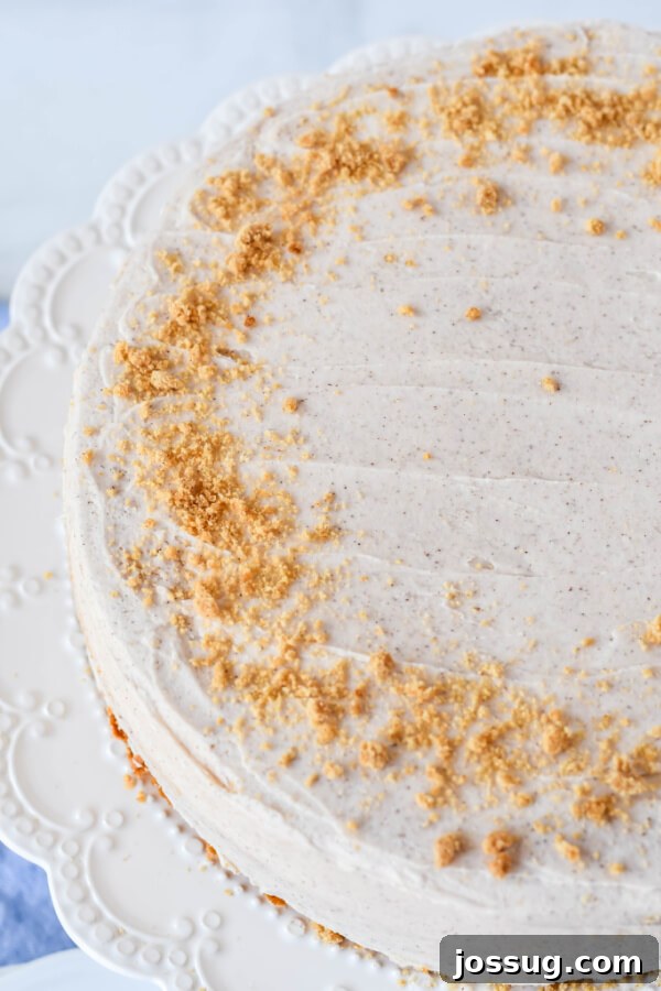 Snickerdoodle Dream 3 Finished Snickerdoodle Cake with crumbled cookies on top