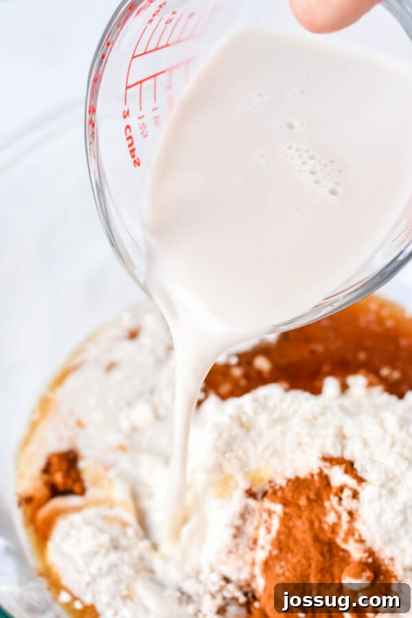 Snickerdoodle Dream 6 Adding milk to bowl