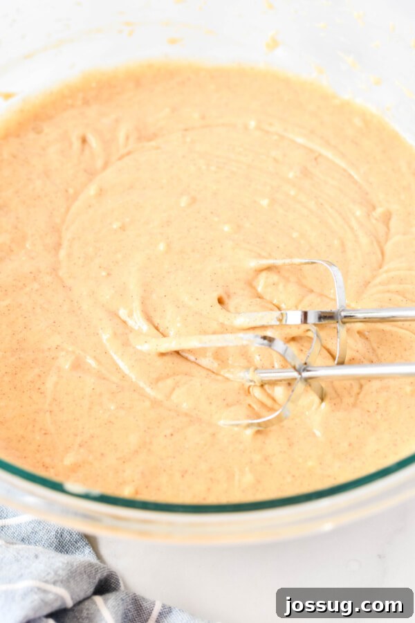 Snickerdoodle Dream 8 Cake ingredients combined in bowl