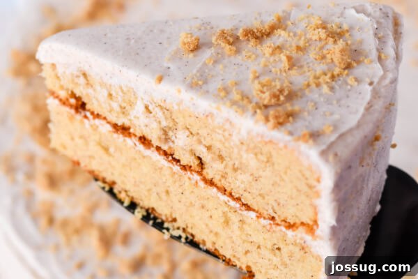 Snickerdoodle Dream 10 Cinnamon cake on serving spatula