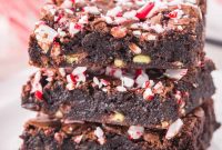 Candy Cane Swirl Brownies