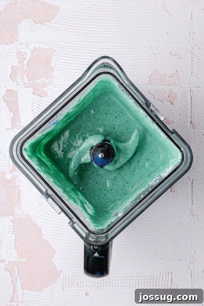 Tropical Blue Spirulina Smoothie Bowl 4 Blended Blue Spirulina Smoothie Texture