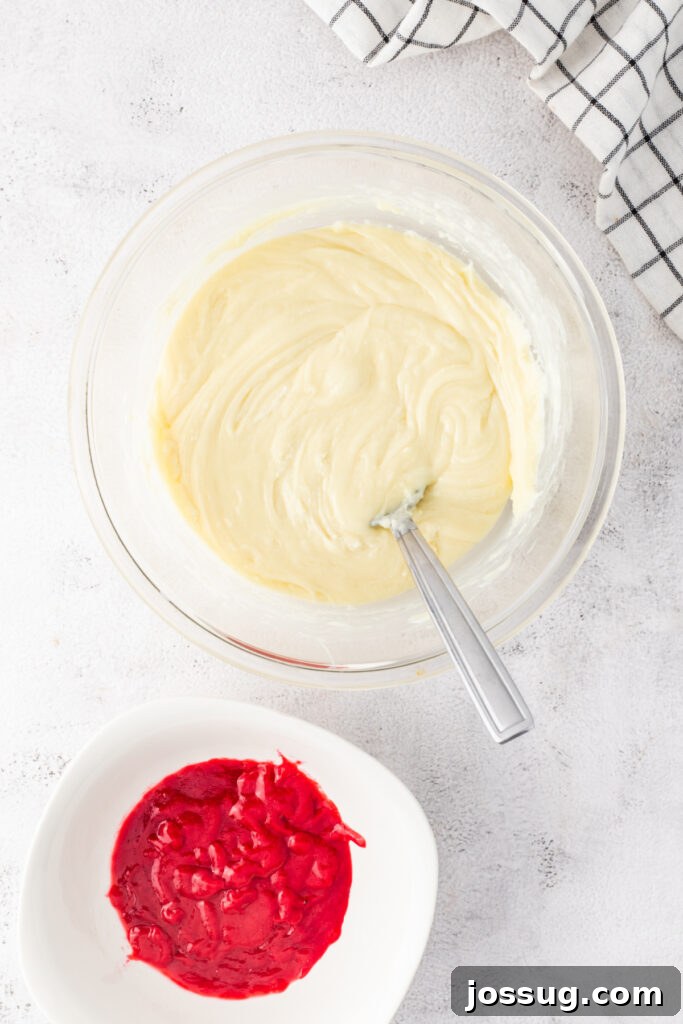 Melted white chocolate mixture