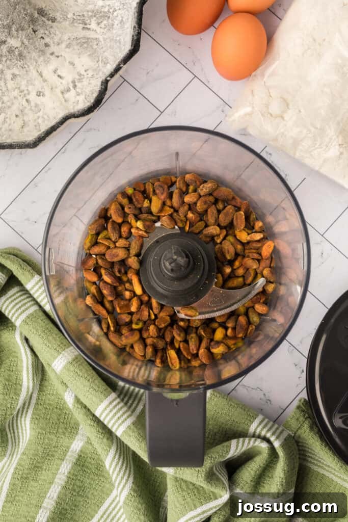 Pistachio Dream Bundt 4 Pistachios in Food Processor
