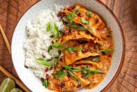 Curried Dumpling Delight: A Coconut Curry Baked Treat