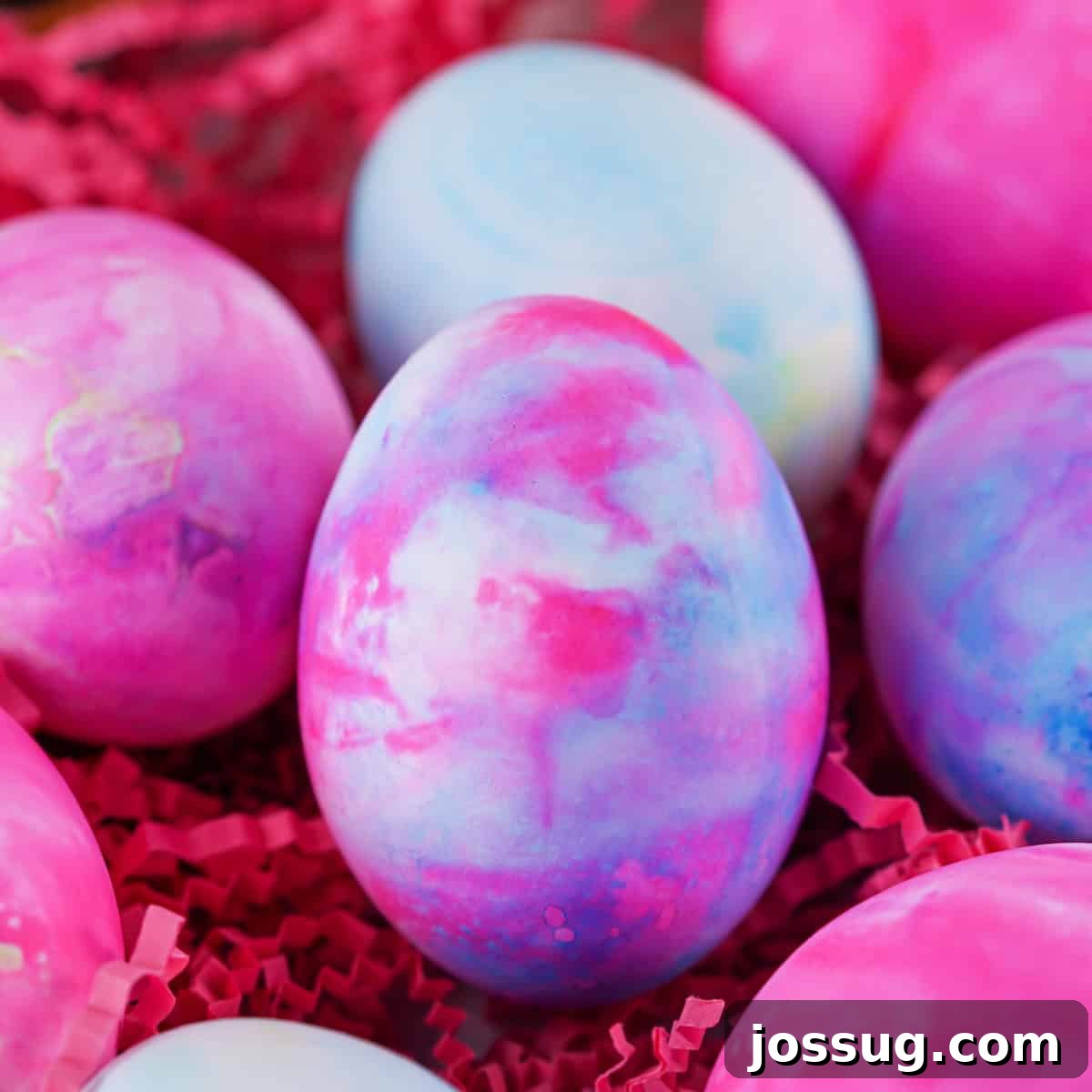 Shaving Cream Dyed Easter Eggs